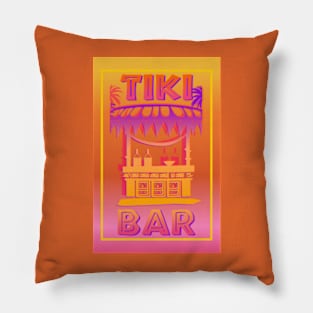 Tiki Bar Poster Pillow