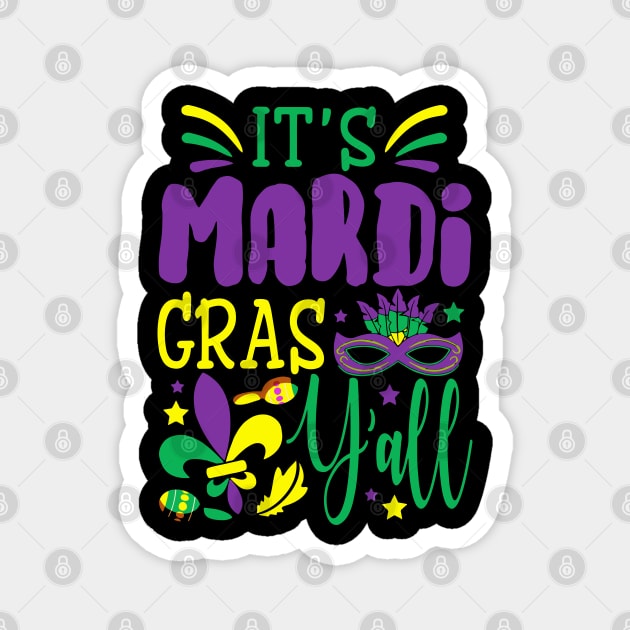 Its Mardi Gras Yall, Mardi Gras Party Mask Costume Magnet by LEGO