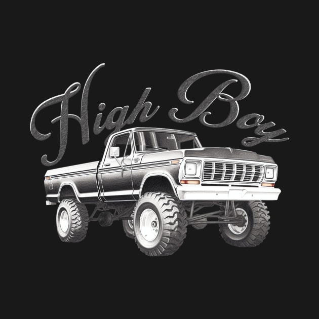 Ford Truck Vintage Highboy Design Sketch by Kid Relic