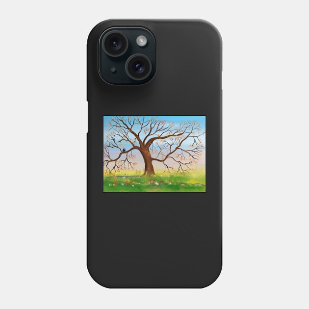 Birds in the Autumn Tree Phone Case by FrancesArt