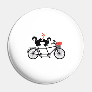 tandem bicycle with squirrels Pin