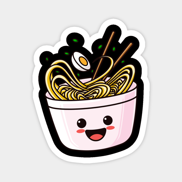 Cute Kawaii Ramen Chibi Japan Anime Noodles Magnet by Foxxy Merch