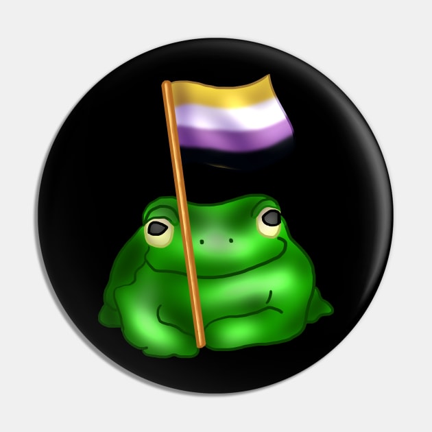 Nonbinary LGBTQ Frog Pin by YouAreValid