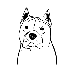 American Staffordshire Terrier (Black and White) T-Shirt