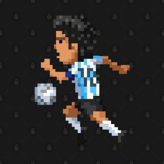 Maradona argentina 8bit by Roti Kodok Art