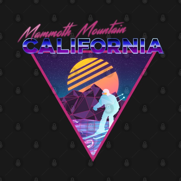 Retro Vaporwave Ski Mountain | Mammoth Mountain California | Shirts, Stickers, and More! by KlehmInTime