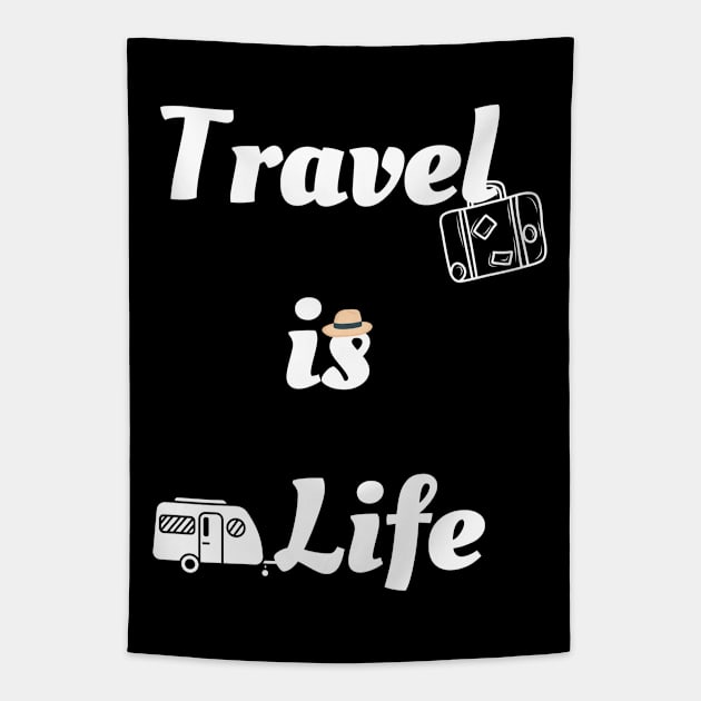 Travel is Life Tapestry by TINRO Kreations