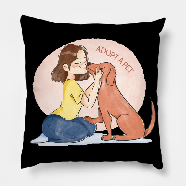 Adopt A Pet Pillow by Mako Design 