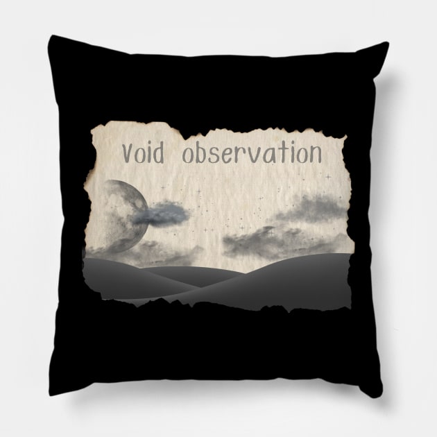 Void Observation // World View Pillow by simple art