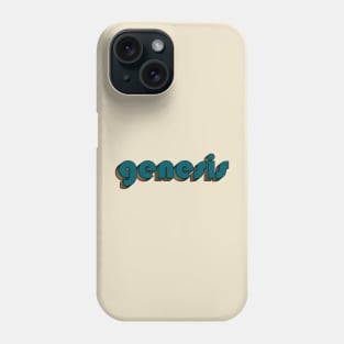 Genesis // Genesis Retro Rainbow Typography Style // 70s Phone Case