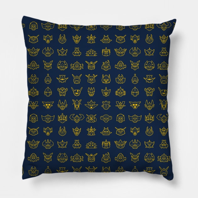 072 70s Robot NEG Pillow by Yexart