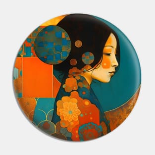 Asian Abstract Pin