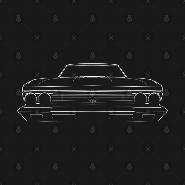 front/profile - 1966 Chevy Chevelle SS - stencil, white by mal_photography