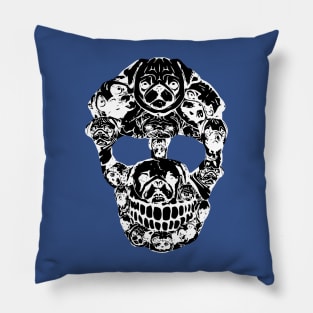 Pug Dog Skull 1 Pillow