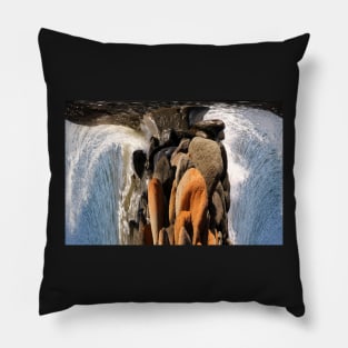 Distorted Tasmanian landscape Pillow