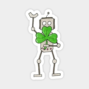 St Patrick's Day Robot Magnet