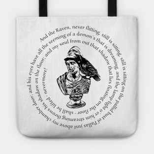 Edgar Allan Poe Raven Poem - Bust Of Pallas Athena 1 Tote