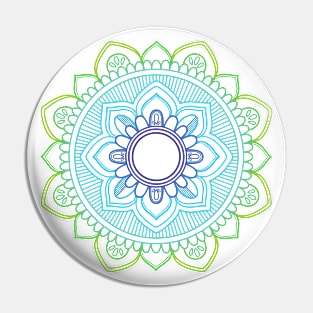 Mandala 23 - Cool Colors Pin