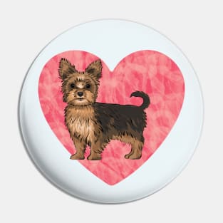 I Love Yorkie Pin