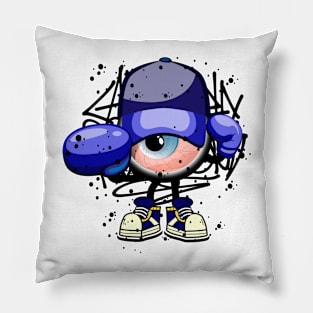 Boxing Monster Eye Blue Team Pillow