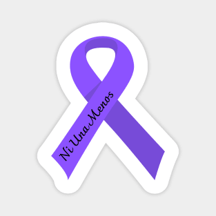 Ni una menos purple ribbon Magnet