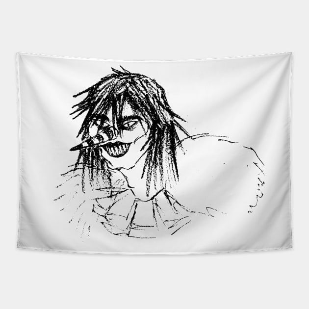 Laughing Jack The Clown Creepypasta Fan Art Tapestry by kuraimochi