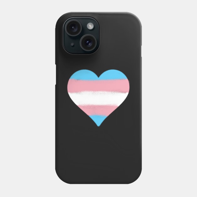 Transgender Flag Heart Phone Case by -