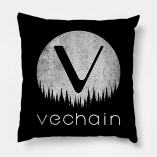 Vintage Vechain VET Coin To The Moon Crypto Token Cryptocurrency Wallet Birthday Gift For Men Women Kids Pillow