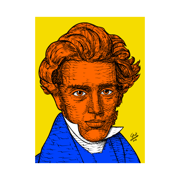 SOREN KIERKEGAARD portrait .2 by lautir