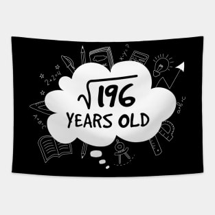 14th birthday - Square Root of 196 Shirt - 14 yrs years old Tapestry