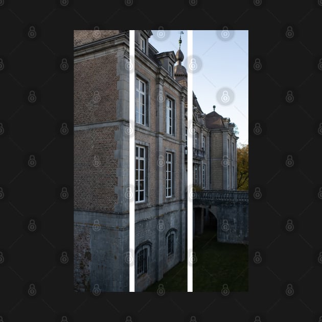 Modave Castle is also known as the Castle of the Counts of Marchin. Liege Province. Autumn sunny day. (vertical) by fabbroni-art