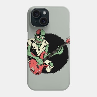 Cartoon Zombie Bass Player // Funny Halloween Zombie Phone Case