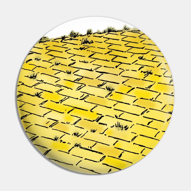Vintage Wizard of Oz Yellow Brick Road Pin by MasterpieceCafe