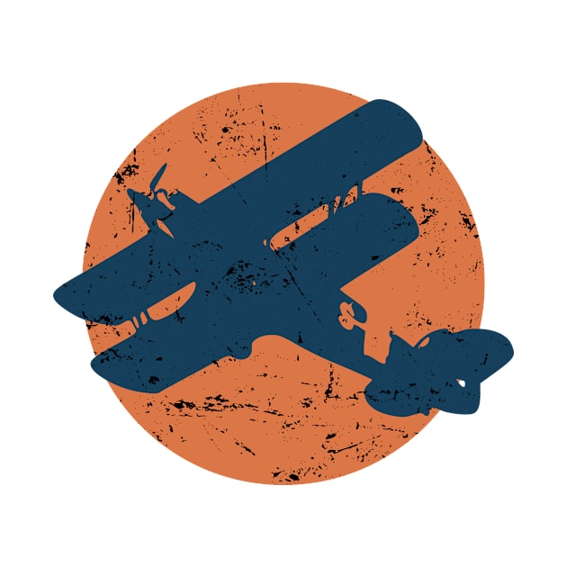 vintage minimalist plane silhouette by opooqodesign