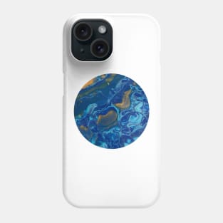 Blue and Yellow / Acrylic Pouring Phone Case