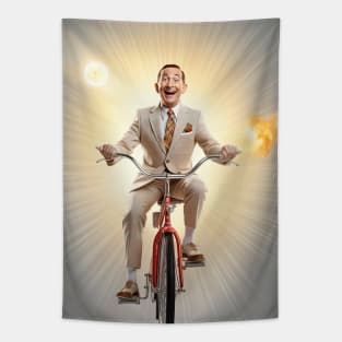 Pee wee herman on bike Tapestry