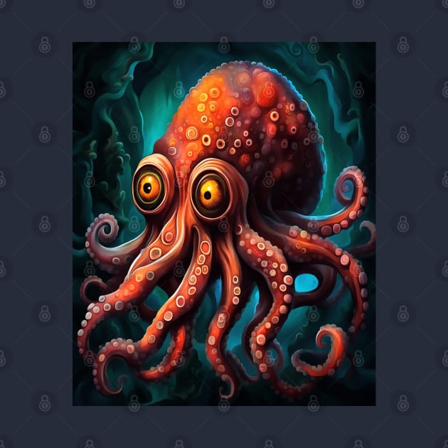 Fun Ocean Dwelling Octopus Cartoon Creature by taiche