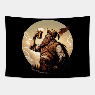 Beer Viking Toast Emblem Tapestry