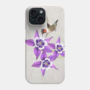 Ruby Throated Hummingbird Phone Case