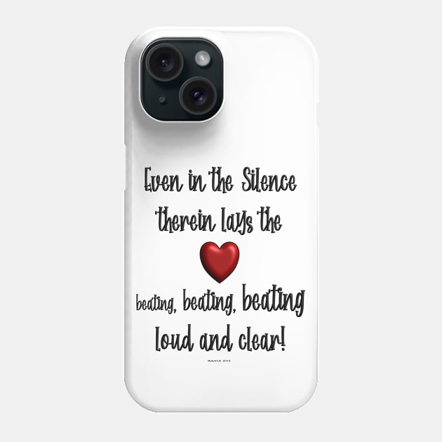 Silence ~ The Beating Heart Phone Case by MettaArtUK