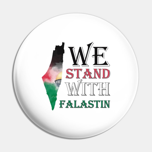 We Stand With Palestine Pin by mutarek