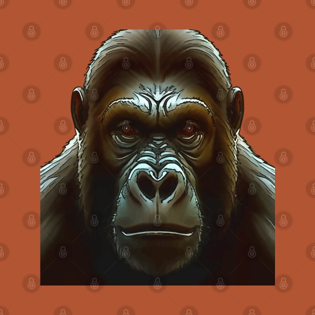 Ape Mountain Gorilla Fun Face Cut Out by taiche