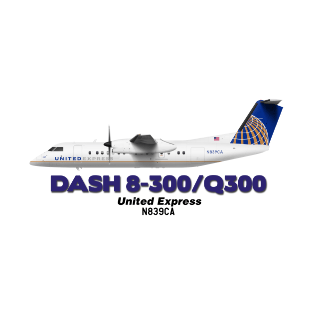 DeHavilland Canada Dash 8-300/Q300 - United Express by TheArtofFlying