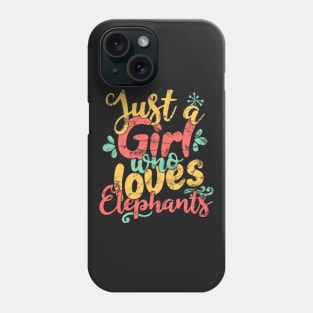 Just A Girl Who Loves Elephants Gift graphic Phone Case