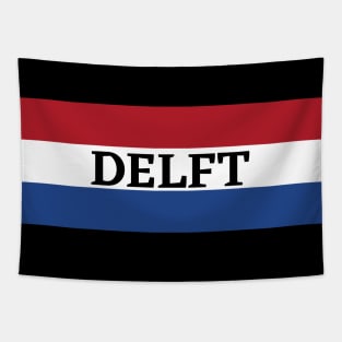 Delft City in Dutch Flag Tapestry