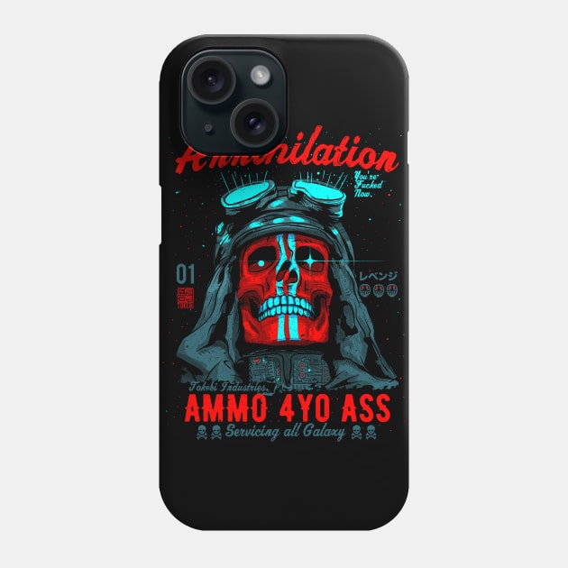 Tokebi Red Annihilation Skull Phone Case by Yamabushi's Kawaii Store