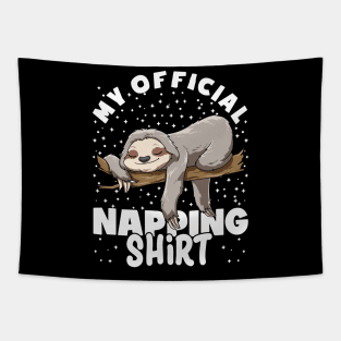 Funny Napping Sleeping Sloth Lazy Sleep Tapestry