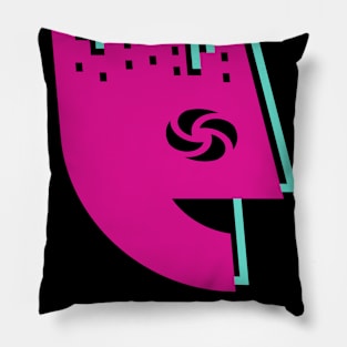 Art Dudette In Pink And Green Pillow