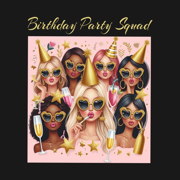 Birthday Girl Squad birthday celebration by fantastic-designs