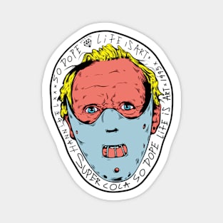 Dope Kieth Haring with mask illustration Magnet